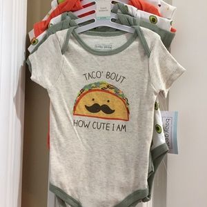 Baby Gear 6-9M Taco Theme Set of 5 Bodysuit Onesie